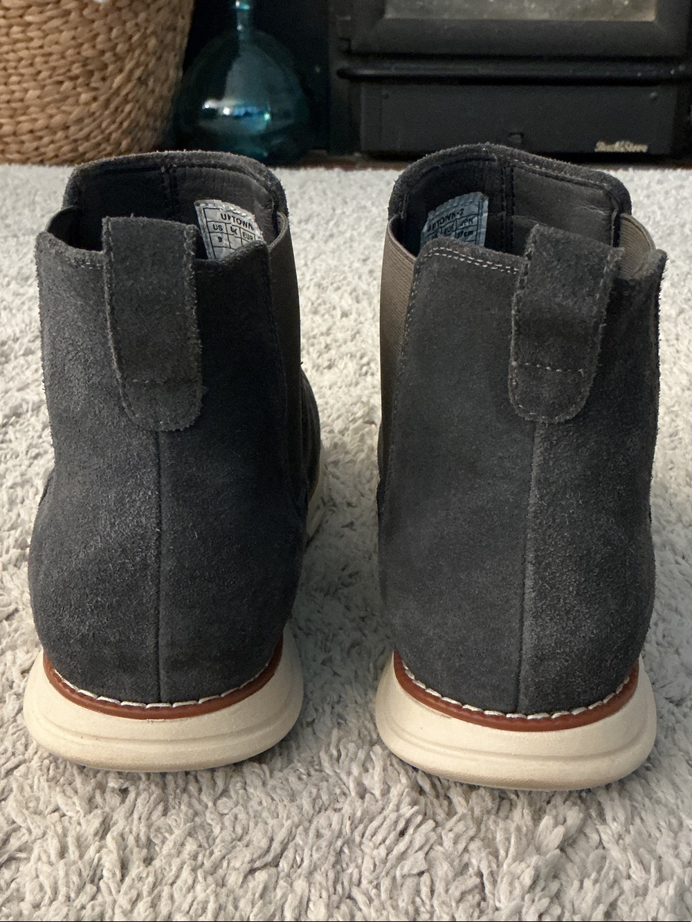 Bruno Marc Suede Chukka Boots grey size 9. Business casual preppy tennis prep - Picture 3 of 9
